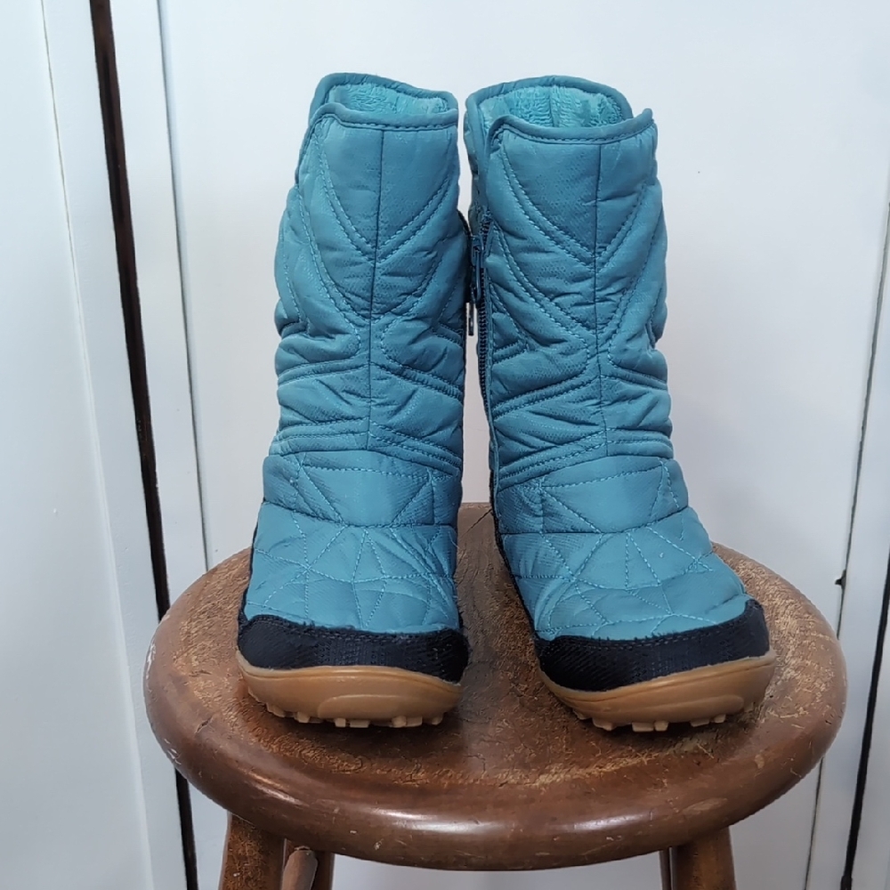 Columbia Blue Quilted Kids Boots